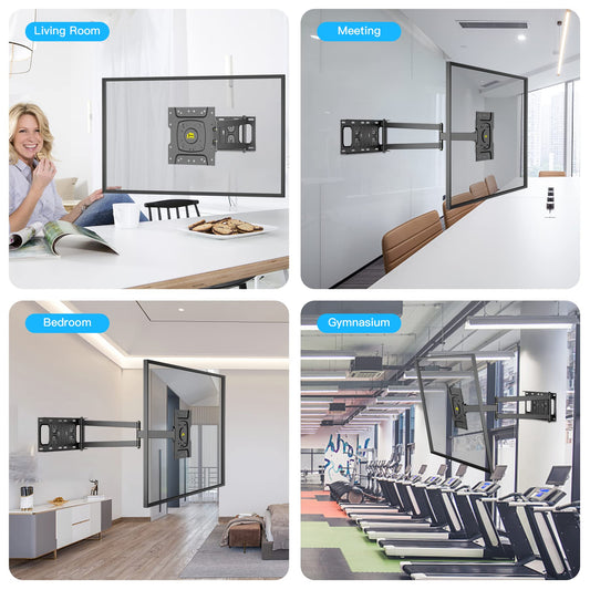 FORGING MOUNT TV Wandhalterung mit 650mm Lange Reichweite für 13-43 Zoll LCD/LED/OLED Flachbildschirme bis 35 kg TV Halterung, Neigbar, Schwenk- und Drehbar, TV-Wandhalterung, Max. VESA 200x200mm