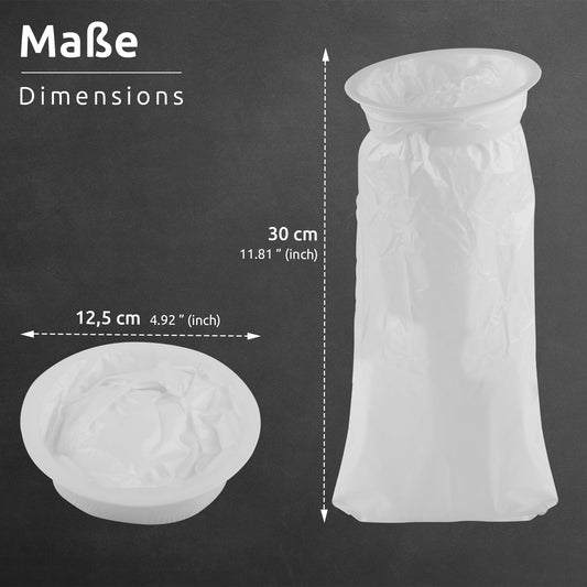 ECENCE Spuckbeutel mit Ring 10 Stück, Kotztüte blickdicht, Brechbeutel Auto, Brechtüte Reise, Spucktüte Flugzeug, hohes Fassungsvermögen, leicht verschließbar