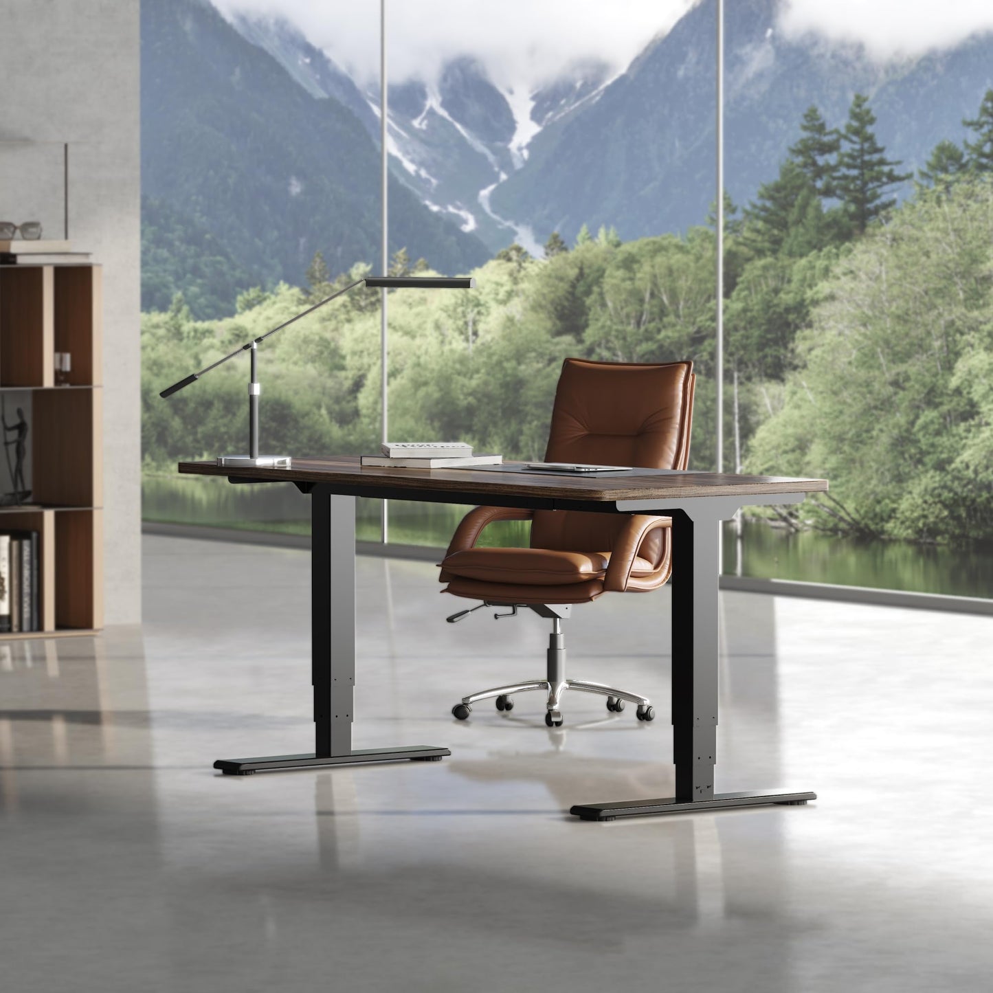 Elektrisches Schreibtischgestell – Höhenverstellbar mit Dual-Motor, LED-Display & Anti-Kollisionssystem, Schwarz