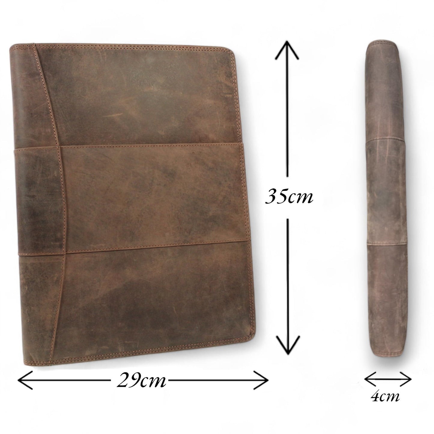 Safekeepers Ledermappe a4, Konferenzmappe A4 Leder,Schreibmappe a4 Reißverschluss,Dokumentenmappe a4 Leder ringbuch