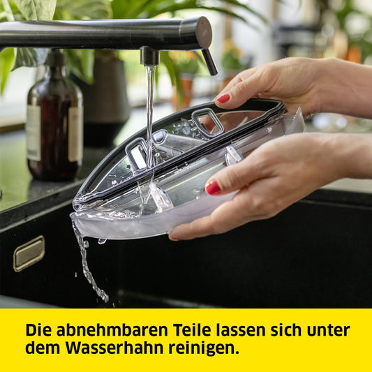 Kärcher Wischroboter RCF 3, smarte App-Steuerung, LiDAR-Laser-Navigation, Kartierung, Raum- und Hinderniserkennung, 120 min. Laufzeit, für Hartböden, Weiss