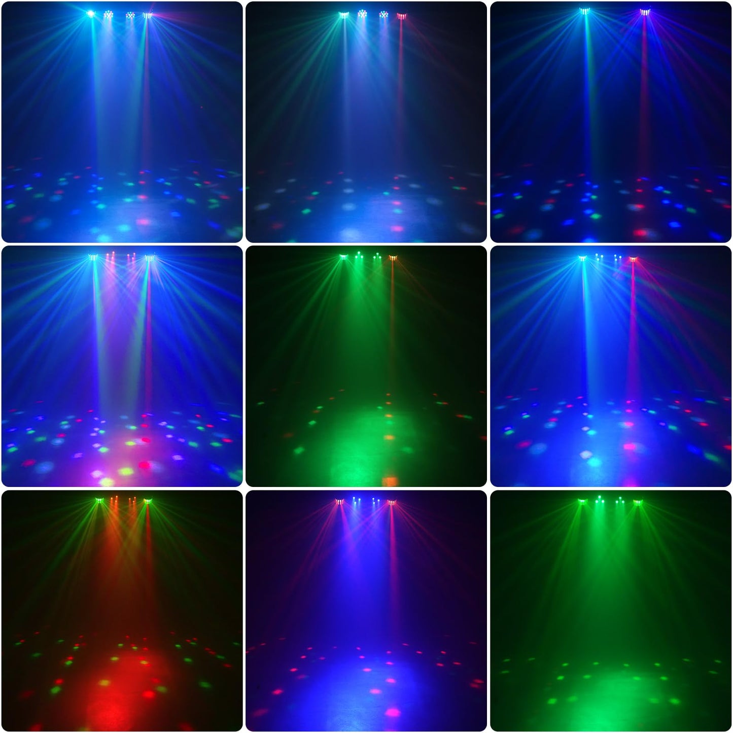 GdjRttk 60W DJ-Lichtset Bühnenlicht mit Ständer und Fernbedienung, Derby RGBW DMX LED Par Scheinwerfer mit Stroboskopeffekt Discolicht für DJ, KTV, Kirchen, Konzerte, Hochzeiten, Halloween