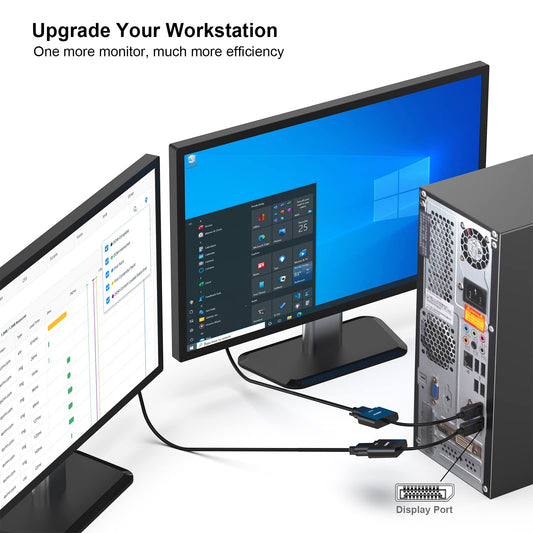 BENFEI DisplayPort auf VGA, Unidirektional DisplayPort DP Computor zu VGA Monitor Adapter 1080P (Stecker auf Buchse), kompatibel für Lenovo Dell ASUS