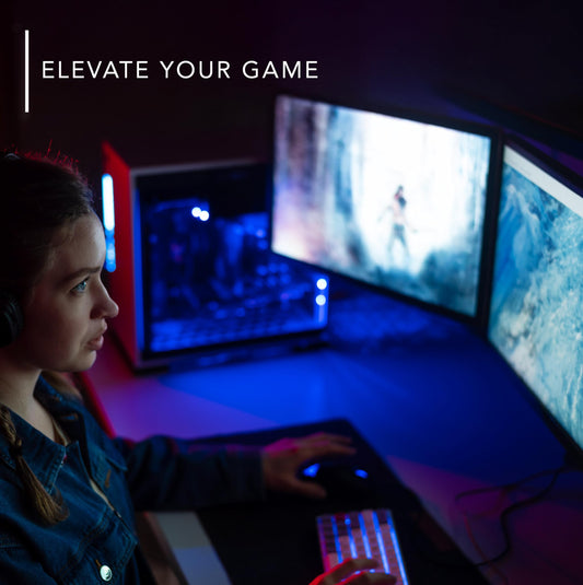 Invision Monitor Halterung 2 Monitore für 19 bis 32-Zoll-Bildschirme – VESA 75 & 100 mm Schreibtischklemme – Höhenverstellung Neig- Schwenkbar und Dreht – Erhöhte Tragfähigkeit von 2-9 kg (MX400)