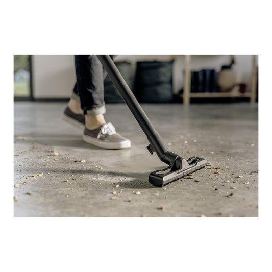 Kärcher Nass-/Trockensauger WD 2 Plus V-12/4/18/C, inkl. Patronenfilter, Vliesfilterbeutel, 1.000 W, Kunststoffbehälter: 12 l, Saugschlauch: 1,8 m, Blasfunktion, Boden- und Fugendüse, Schwarz, Gelb