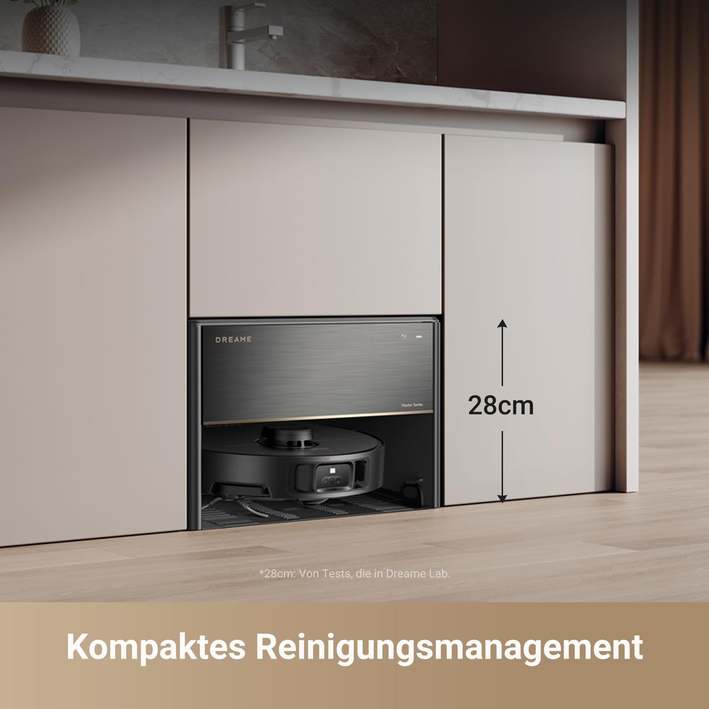 dreame X40 Master Saugroboter mit Wischfunktion, 28cm kompakter Basisstation, automatisches Befüllen und Entleeren, intelligente Navigation, 12.000Pa Starke Saugkraft, Mop-Selbstreinigung