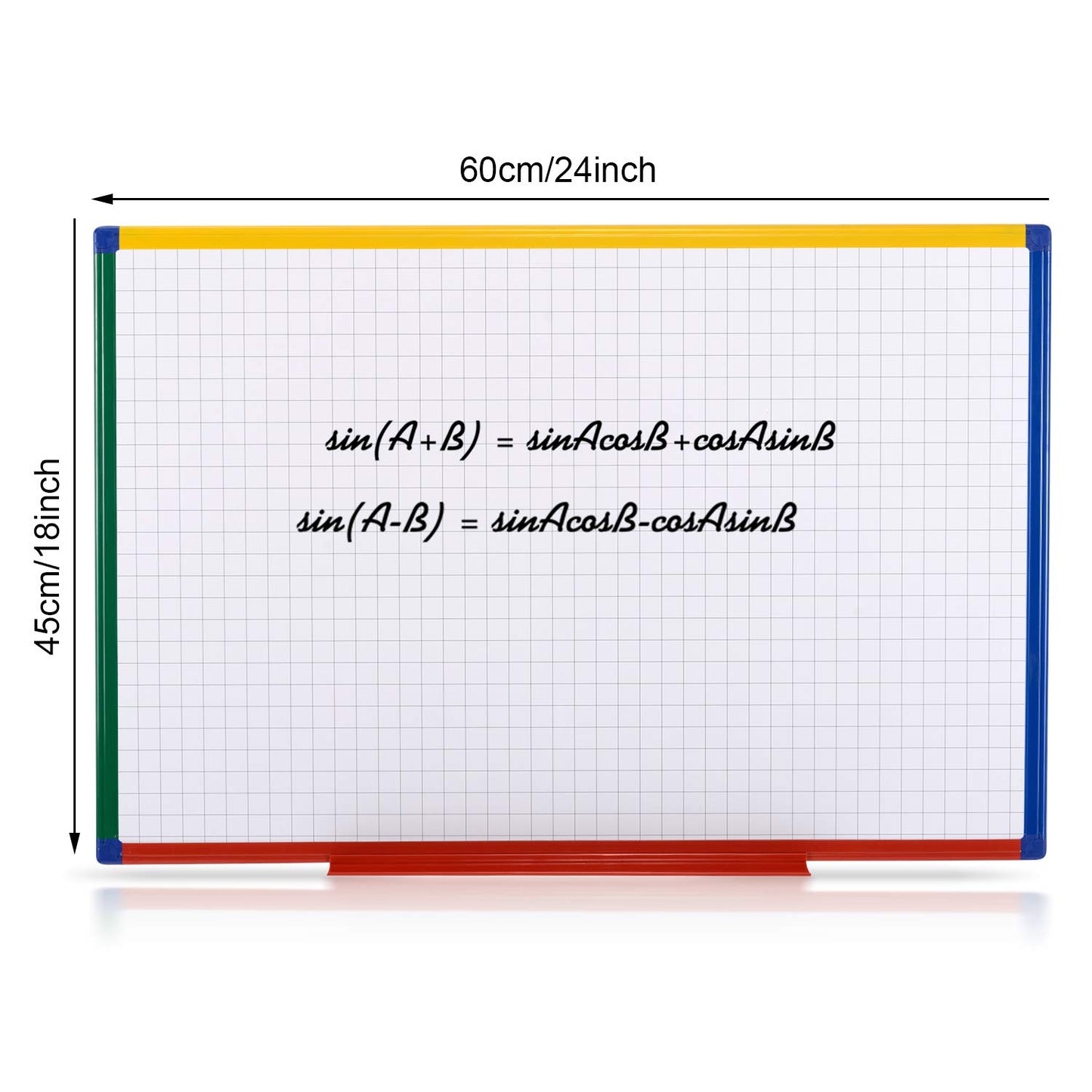 Swansea Whiteboard für Kinder, 60x45cm, Doppelseitig, Kleine Magnettafel Kinder Wand mit Maker für Schüler, Klassenzimmer, Schulmaterial, Lernen