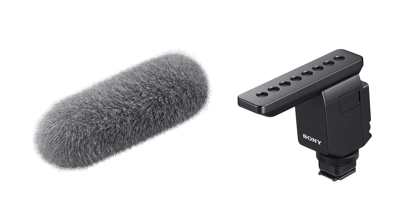 Sony ECM-B1M, Kompaktes Shotgun Mikrofon, Super-Richtcharakteristik, Leicht & Tragbar, Ideal für Kameras, Vlogs, Interviews, Content Kreation
