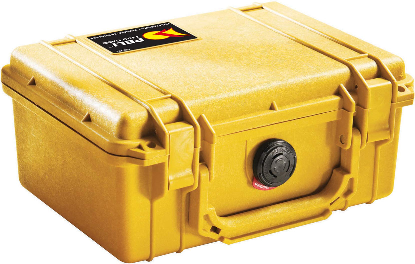 PELI 1120 Professioneller Koffer für Optische und Elektronische Instrumente, IP67 Wasserdicht, 2L Volumen, Mit Schaumstoffeinlage (Anpassbar), Gelb