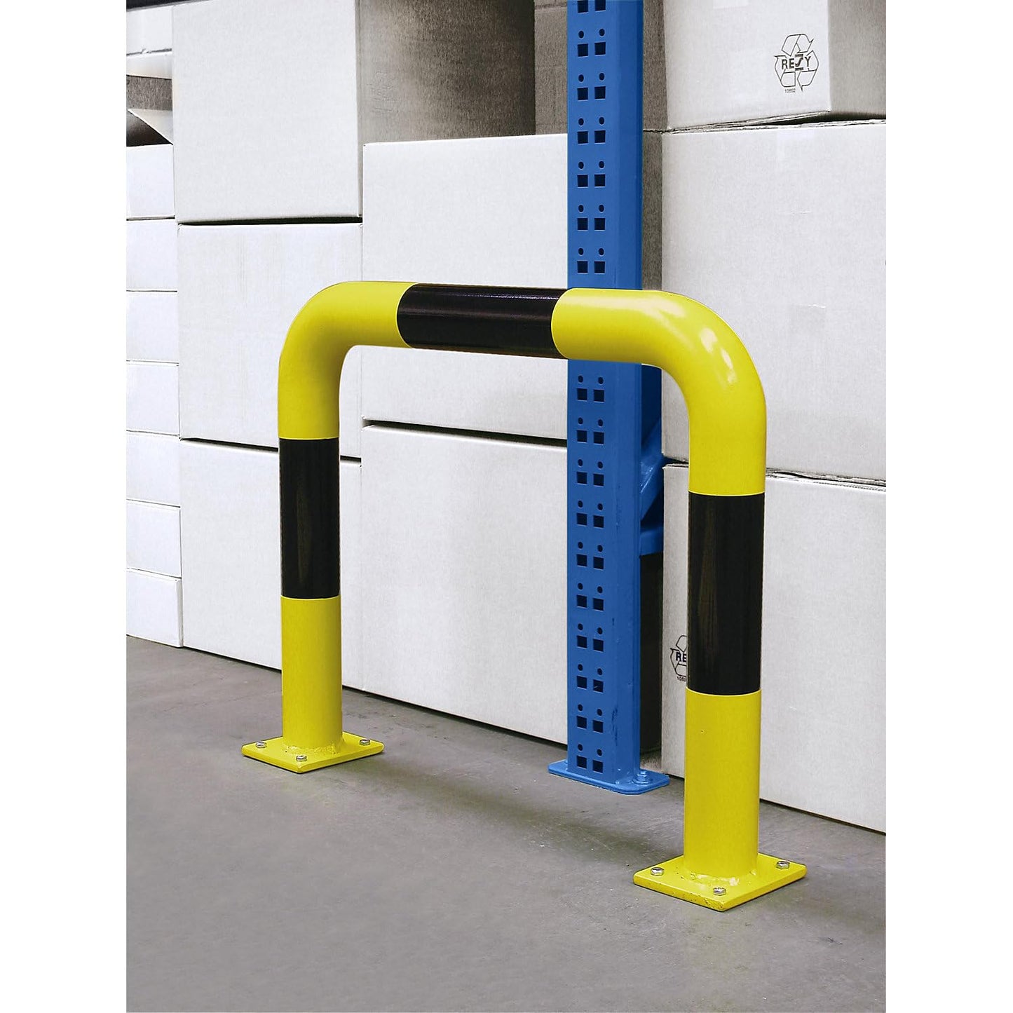 kaiserkraft | Rammschutzbügel | Ø 76 mm | zum Aufdübeln | für den Außenbereich | HxB 1200 x 2000 mm