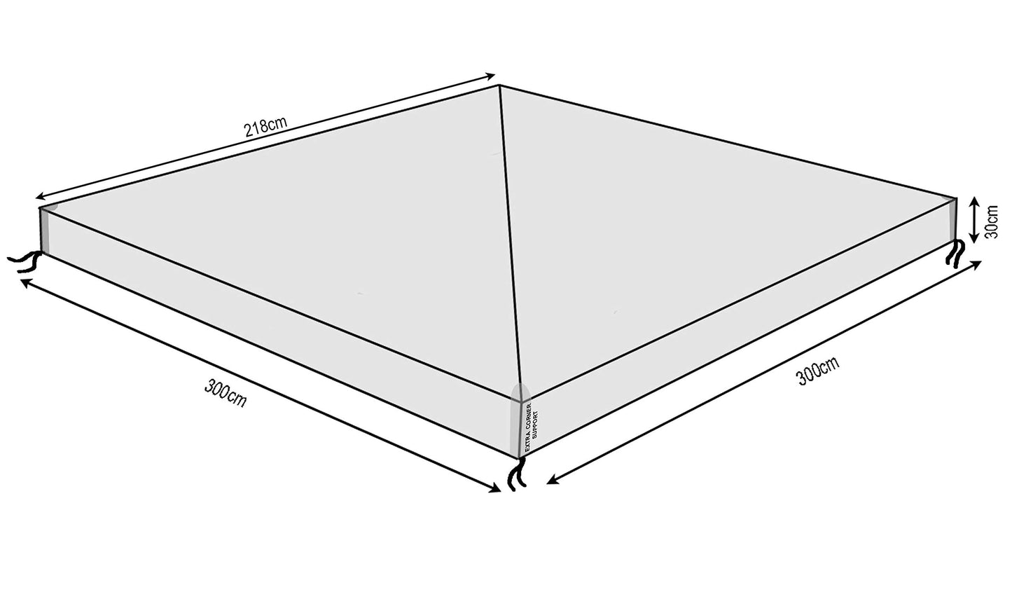 QUICK STAR Pavillon Schutzhaube 3x3m Wasserdicht Transparent