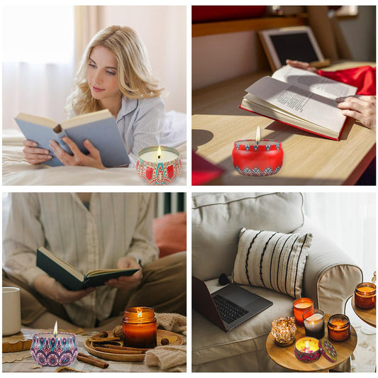 Daover Duftkerzen Geschenkset, 9 Stück 2.5OZ Natürliches Sojawachs Duftkerze Geschenke für Frauen, Aromatherapie Kerzen Set, Entspannung Stress Muttertag Geburtstag Kerze Geschenke