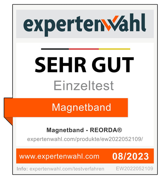 REORDA® Magnetband selbstklebend stark - Magnetstreifen selbstklebend mit starkem 3M Kleber - Magnetklebeband mit optimierter Magnetkraft - Magnet Klebeband