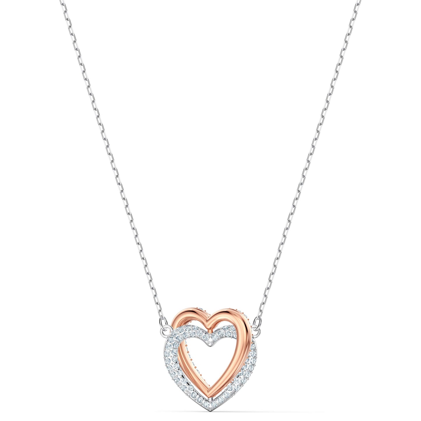 Swarovski Hyperbola Halskette, Herz, Weiß, Metallmix