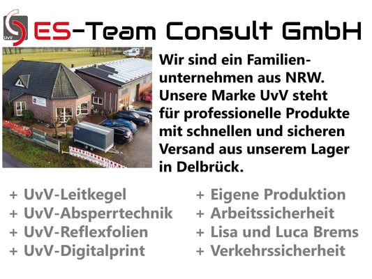 Absperrband, Absperrgurt für Pylonen bis 5 Meter ausziehbar UvV-Conny Kegelaufsatz - Erhältlich in den Farben gelb und rot (Rot mit 5 Meter Gurtband + 1 x 75cm Bigfoot Kegel)