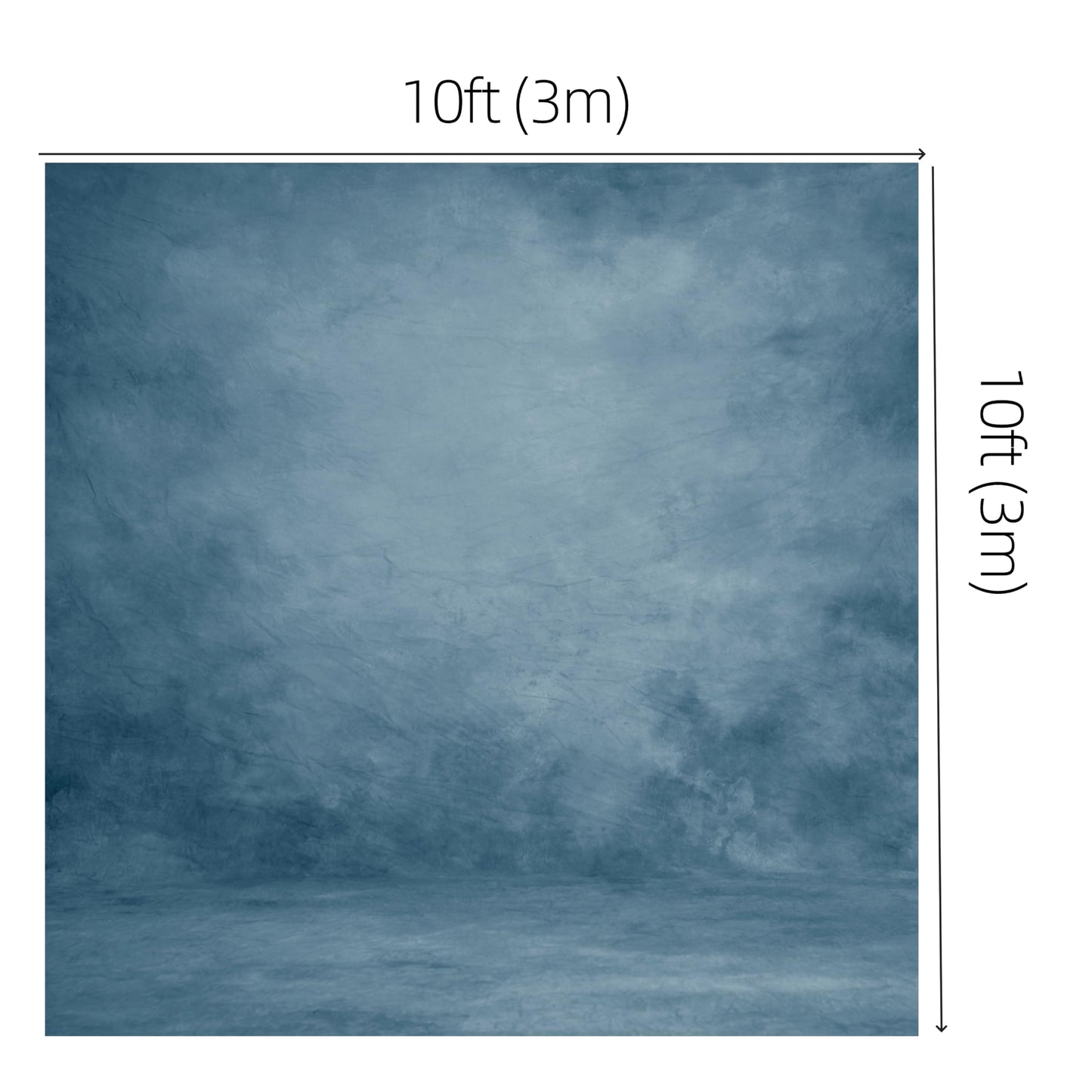 WaW Stoff Fotohintergrund 3x3m Hellblau Studio Hintergründe für Fotografie Porträt Fotostudios Familienfotos