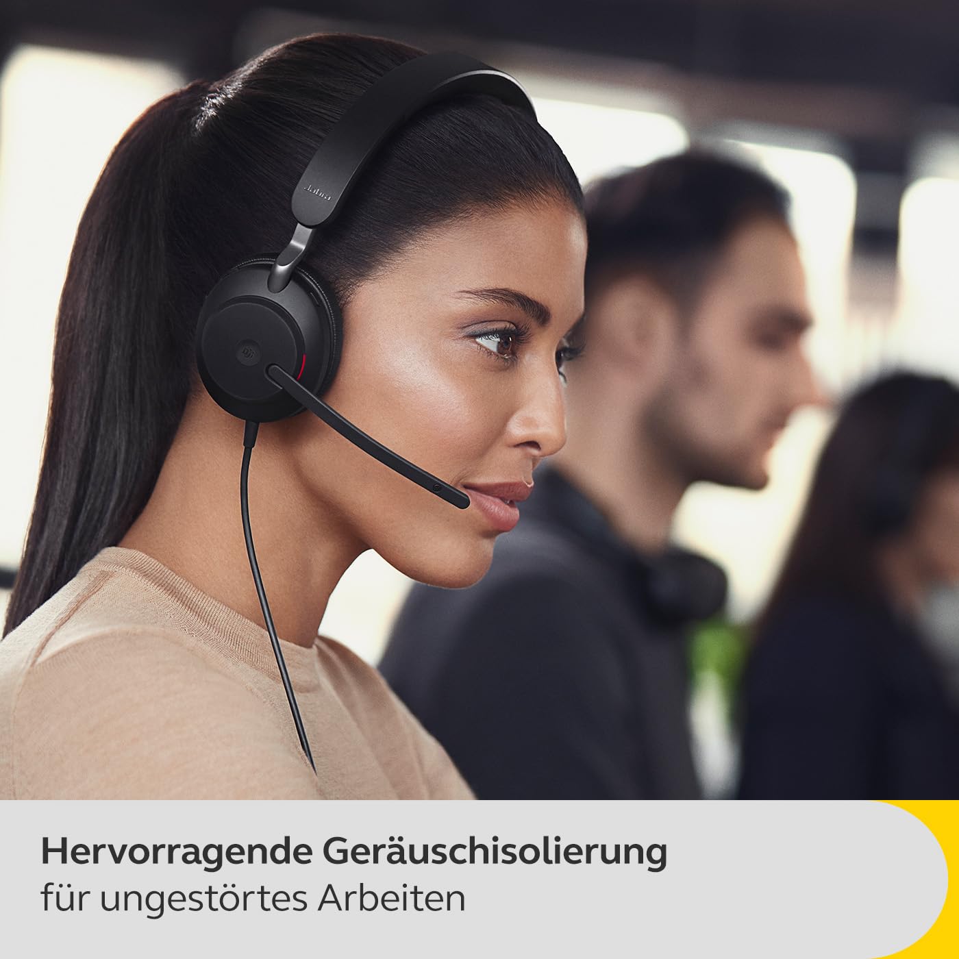 Jabra Evolve2 40 SE - Kabelgebundenes Stereo-Headset mit Geräuschunterdrückung und 3-Mikrofon-Technologie - USB-A-Kabel - für MS Teams zertifiziert, auch mit anderen Plattformen kompatibel - Schwarz