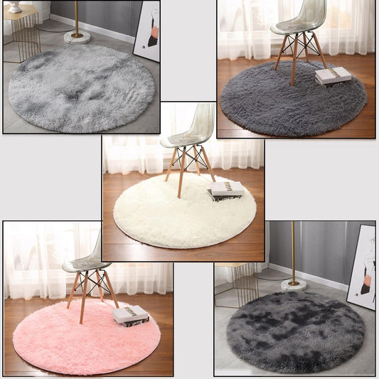 HARESLE Teppich Flauschig,Waschbar Teppich Wohnzimmer,Kleiner Teppich Bettvorleger Schlafzimmer,Hochflor Teppich Kinderzimmer,rutschfest Teppich Weich für Büro(Elfenbein,60cm/24Zoll)