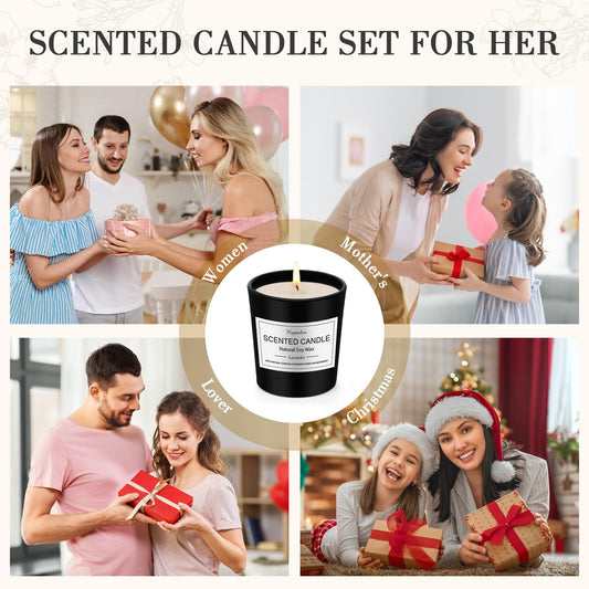 Candle Duftkerzen im Glas | Duftkerze Geschenkset aus 12 Düft Kerze für Frauen mit 180 Stunden Langer Brenndauer & Sojawachs Duftkerze Set Kleine Geschenke für Frauen Geburtstag Muttertag Weihnachten
