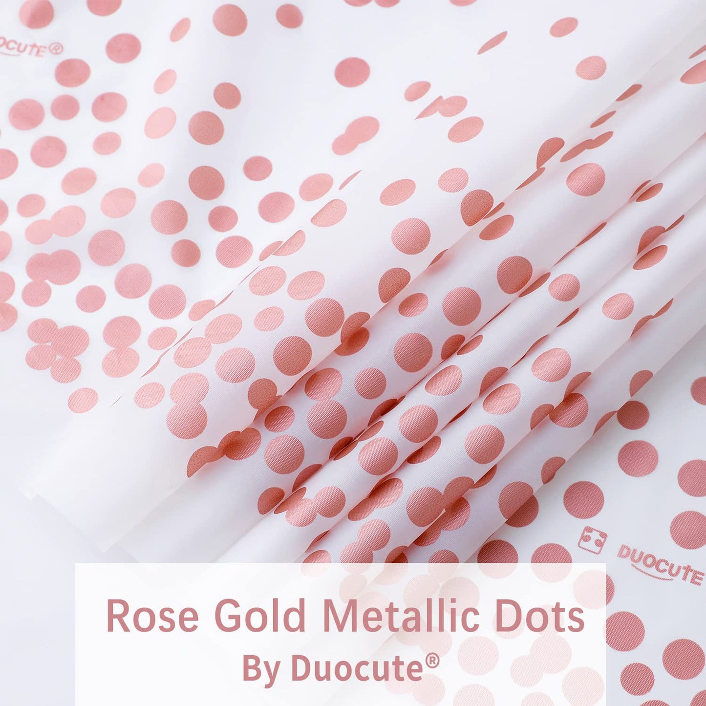 2 Stück Rose Gold Dot und Weiß Party Tischdecke Rechteckiger Rose Gold Dot Confetti Geburtstag Tischdecke für Geburtstag, Braut Shower, Jahrestag, Hochzeit 108"x 54"