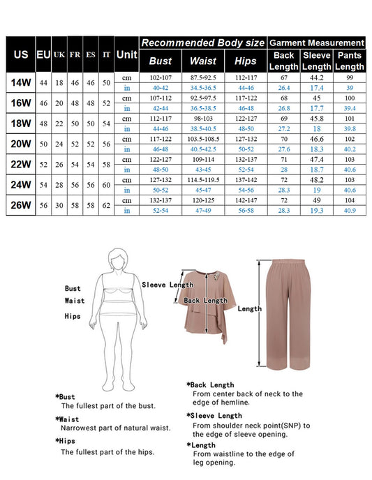 Hanna Nikole Damen Große Größen Hosenanzug Komfortabel Gefüttert Festlich Hosenanzug Sommer Elegant Hohe Taille Vintage 2-Teiliges Set Cocktail Party Hochzeit Lange Hose Dunkelblau 48