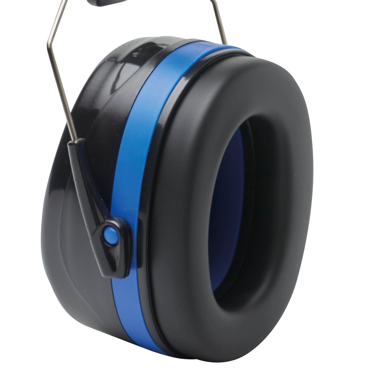 Gebol Kapselgehörschutz Profi | SNR-Wert 32 dB | extra breite, gepolsterte, längenverstellbare Bügel und weiche Kissen | für Damen und Herren | Größe universal | blau, schwarz | 1 Stück