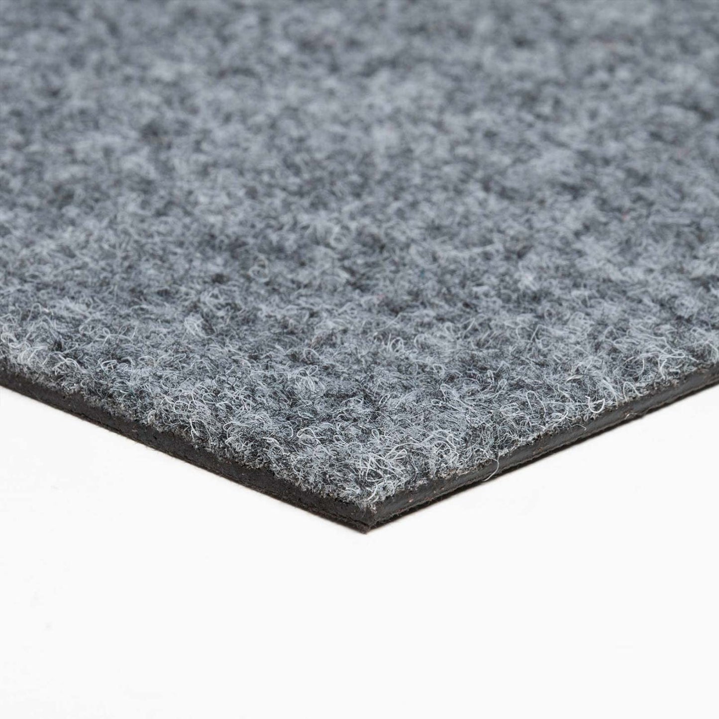 Schatex Teppichfliesen grau für Büro Teppichfliesen 50x50 selbstliegende hellgrau Nadelfilz Teppichbodenfliesen ideal als Messeteppich | (4 Fliesen = 1 m², Grau)