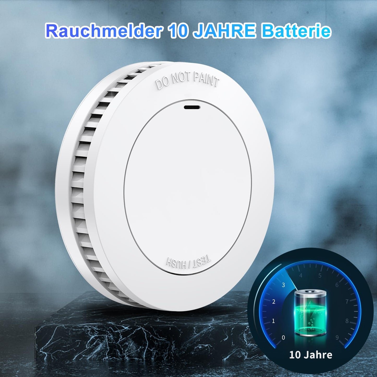 XINDUM Rauchmelder mit Starkere Magnethalterung 6er Set, 10 Jahre Batterie Feuermelder, TÜV Rheinland-Zertifiziert, Rauchwarnmelder, Standalone, Weiß