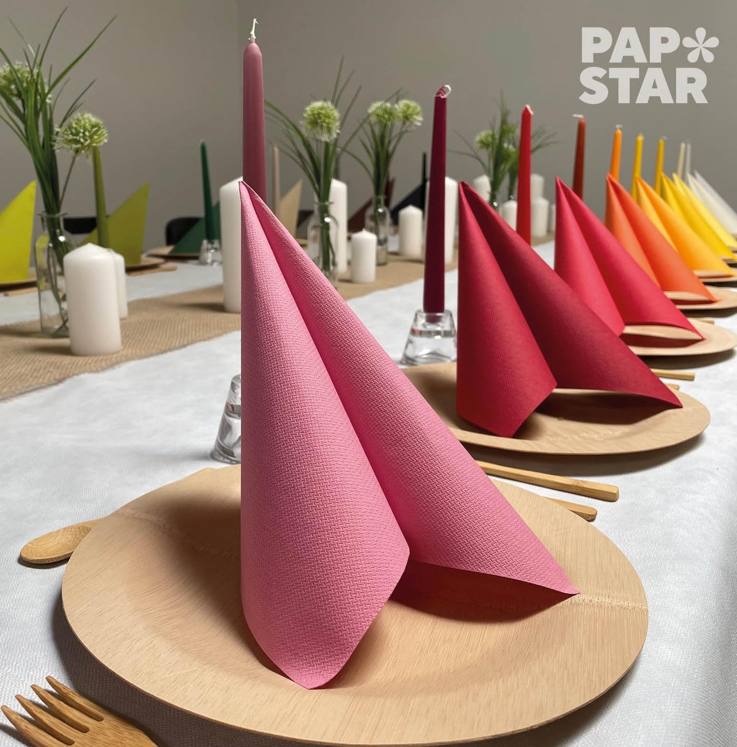 Papstar 11608 50 Servietten "Royal Collection" 1/4-Falz 40 x 40 cm, bordeaux