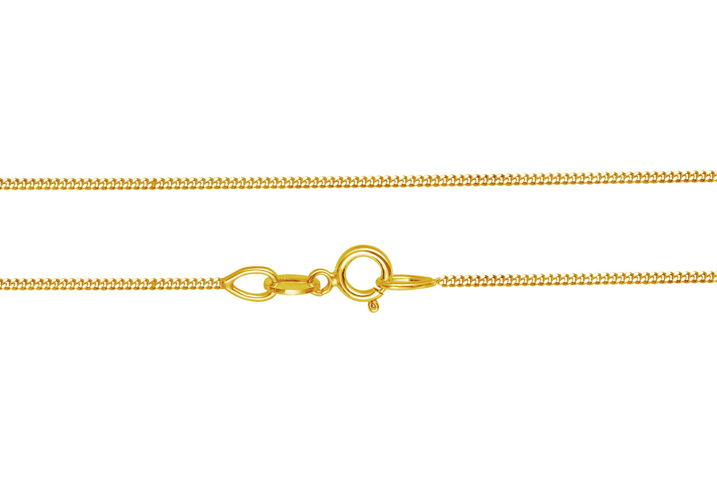 MIORE – Gold Kette Damen mit 0.8 Ct Topas in Tropfen-Form – filigrane Halskette aus 9 Karat Gelbgold (375) mit blauem Edelstein Anhänger – Goldkette mit Schmuckbox zum Verschenken (45 cm)