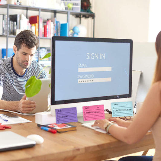 9 Blöcken Haftnotizen, 450 Blätter To Do Liste Haftnotizblock Linierte Notizzettel Sticky Notes Selbstklebend für Familie Schule Büro (10 X 7cm)