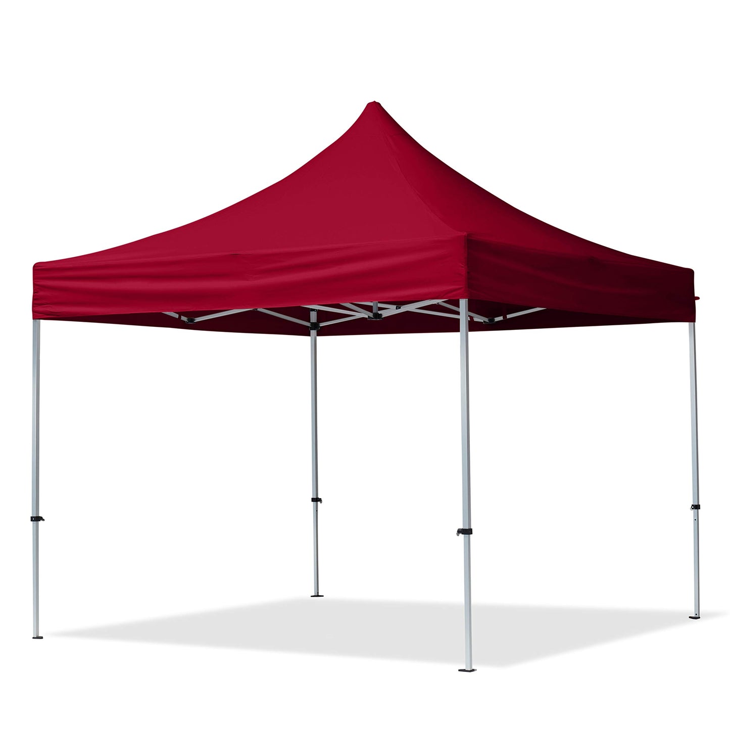 TOOLPORT Faltpavillon Faltzelt Pavillon 3x3m - 2 Seitenteile Aluminium 32mm Partyzelt 700N rot