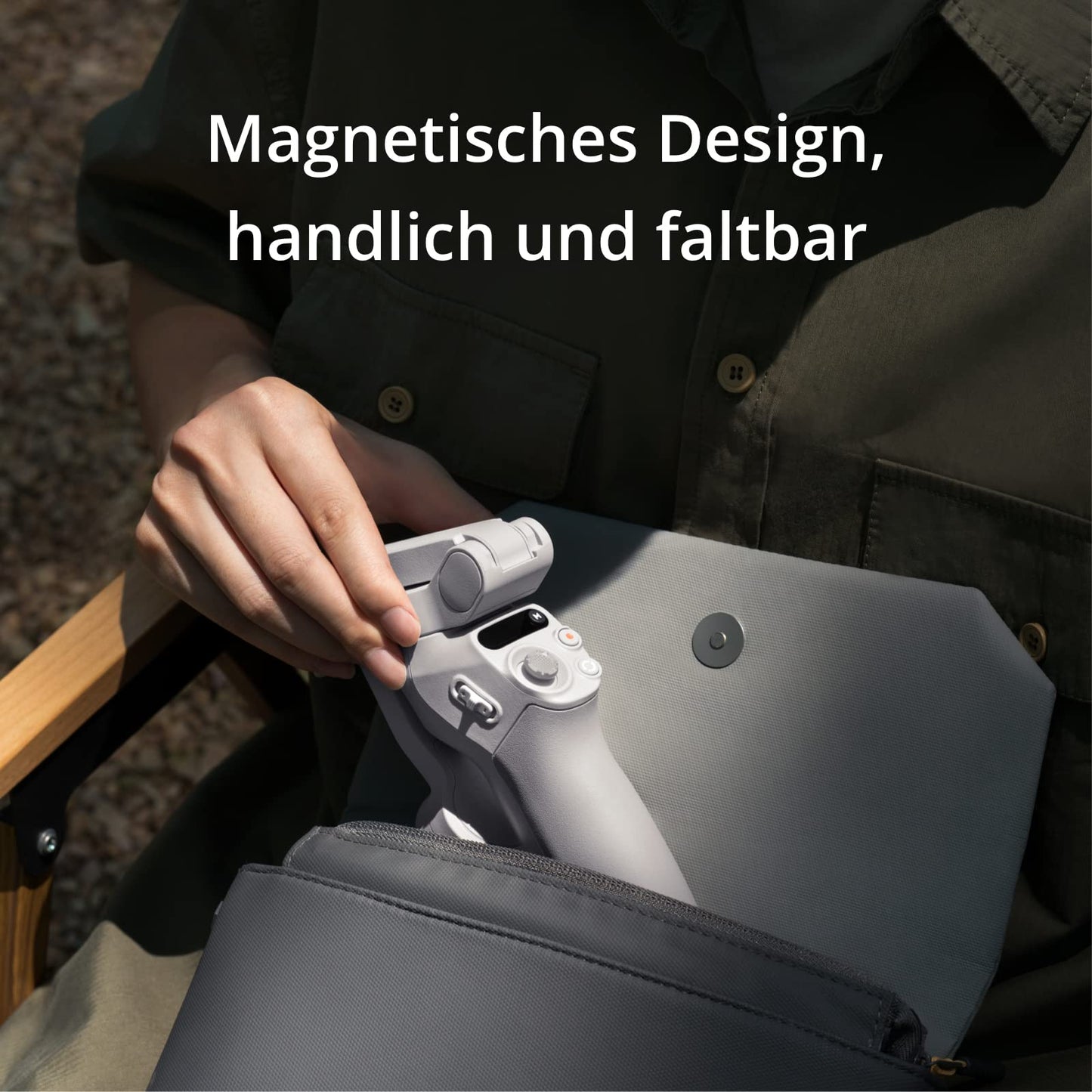 DJI OSMO Mobile SE Smartphone-Gimbal, 3-Achsen-Stabilisierung, handlich und, Android- iPhone-Gimbal mit ShotGuides, ActiveTrack 5.0, Vlog-Stabilisator, Athens Grau