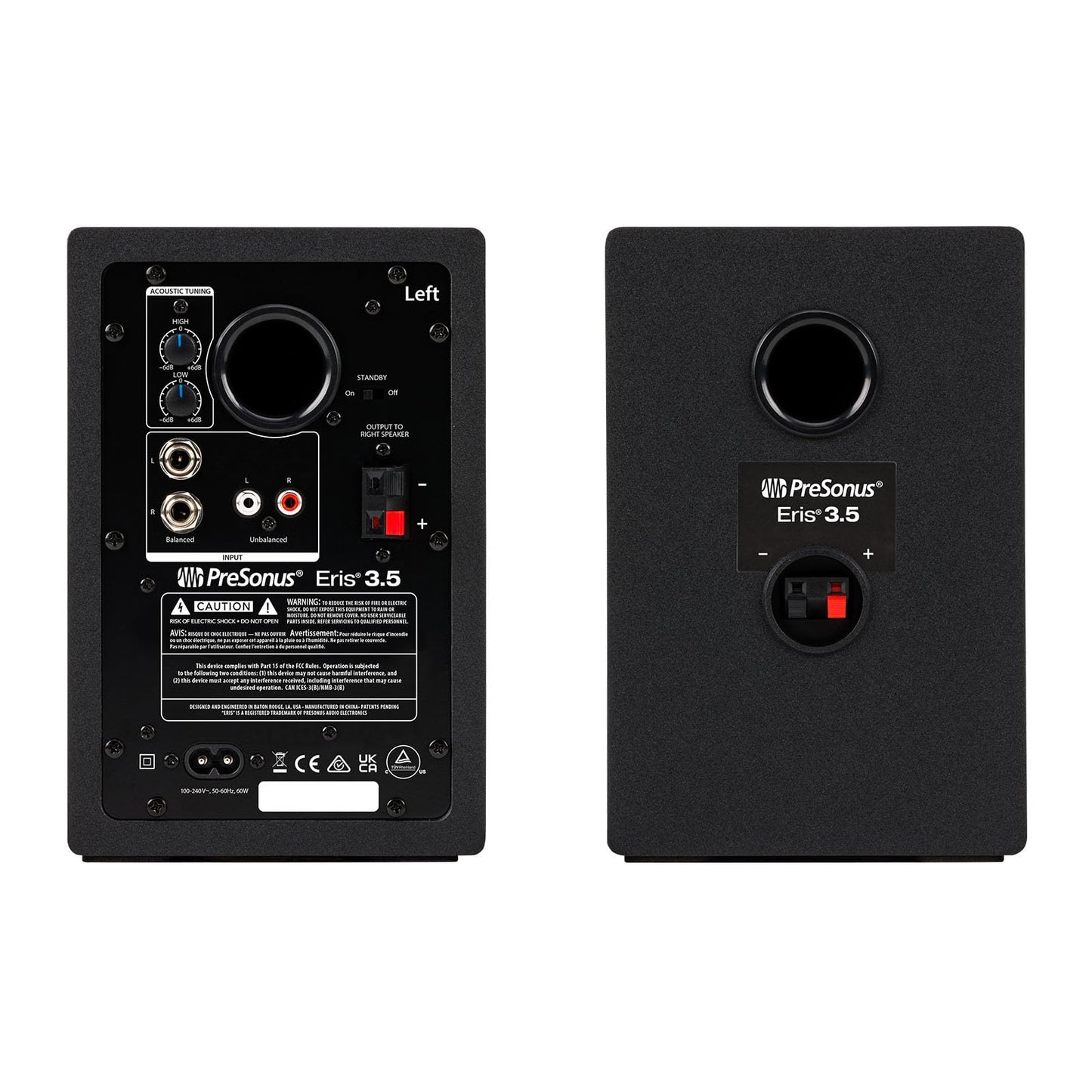 PreSonus Eris 3.5 Gen 2, 3,5"-Aktivlautsprecher für Multimedia, Gaming, hochwertige Studio-Musikproduktion, 50 W Leistung,Schwarz