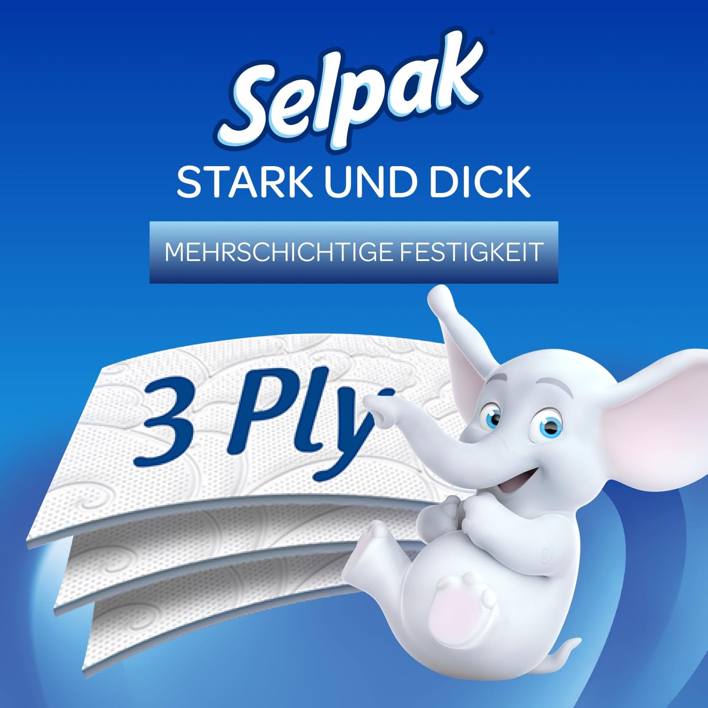 Selpak Toilettenpapier 3-lagig, 4480 Blatt Klopapier 100% reine Zellulose, Extra Weich und Stark, Toilet Paper, Wc Papier, 96 Rollen (3x32 Rollen)