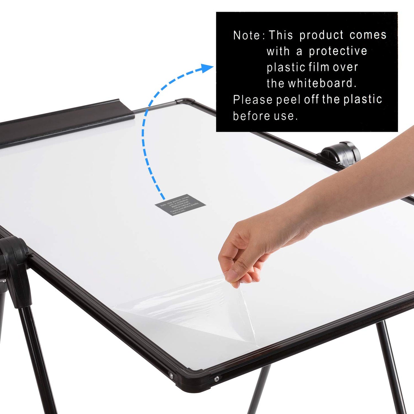 Whiteboard mit Ständer Flipchart Staffelei Whiteboard DOEWORKS Magnetische Whiteboard doppelseitiger Ständer, höhenverstellbar und zusammenklappbar, 90cm x 60cm