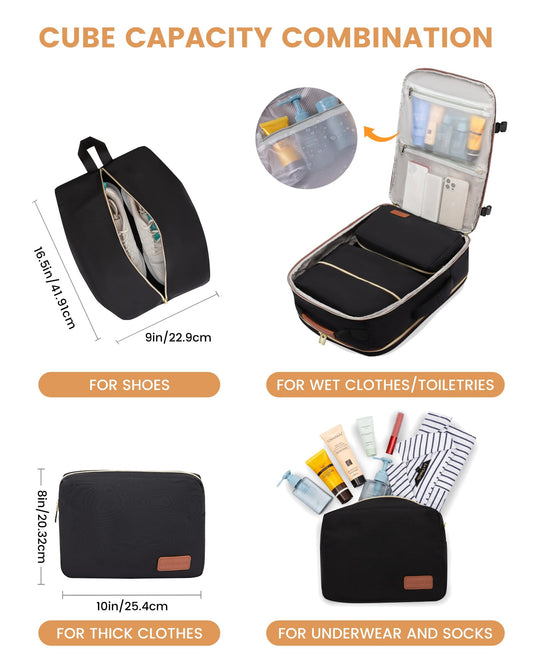 LOVEVOOK Handgepäck Rucksack Flugzeug, Reiserucksack Damen Groß 40L Herren Wasserdicht, Laptop Backpacks 17 Zoll Mit Laptopfach, Travel Backpack Daypacks Für Schule Arbeit Camping