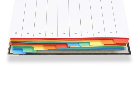 perfect line - Ordner-Register XXL DIN-A4, 10-teilig, 3er Set, Karton, made in Germany, Blauer Engel zertifiziert