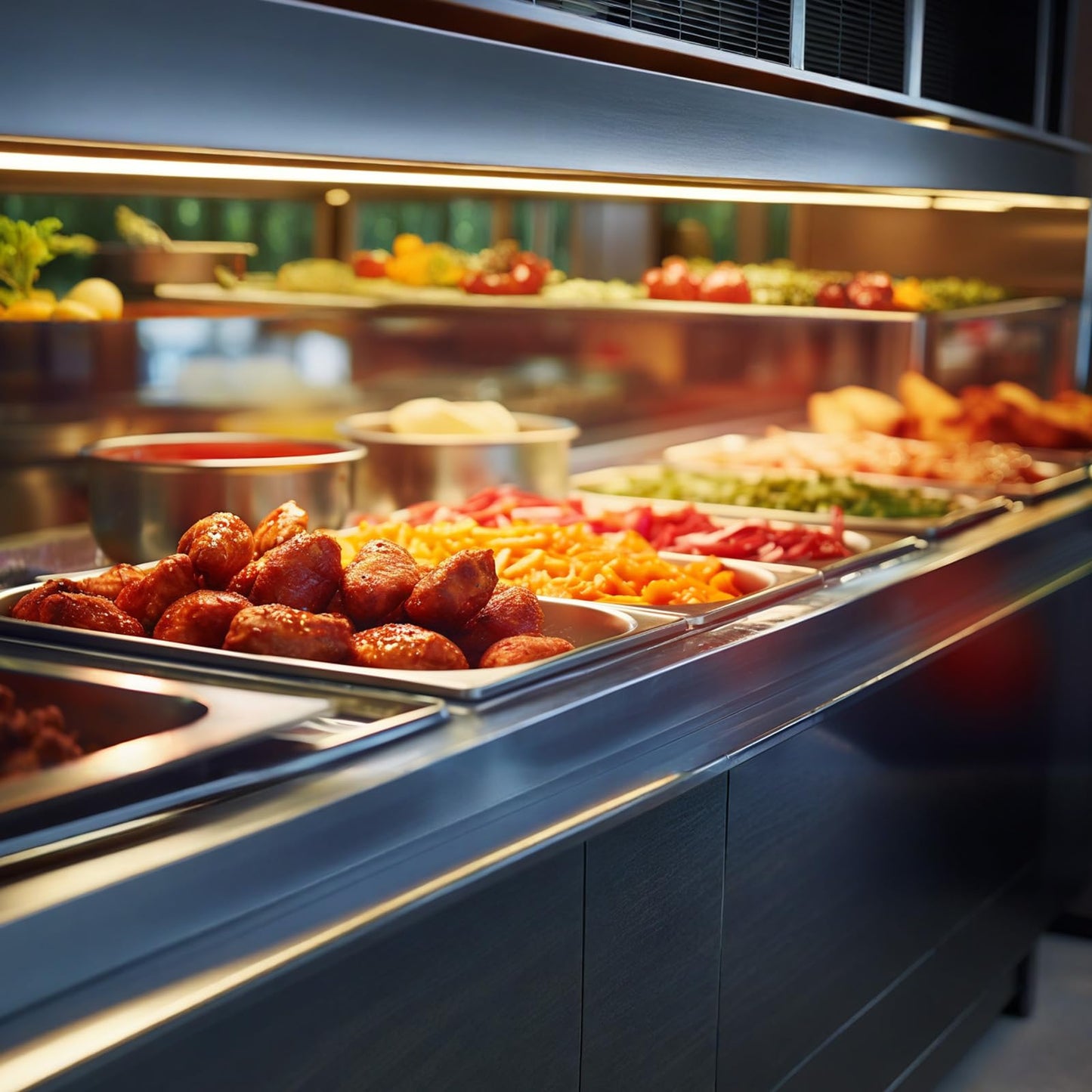 VEVOR Gastronormbehälter, Edelstahl Behälter 6 Stück, 530 x 326 x 107 mm Speisebehälter, kommerzieller Dampfpfanne Warmhaltebehälter 13,9 L Tiefe, Hotelpfanne Tisch Food Pan Buffet Catering