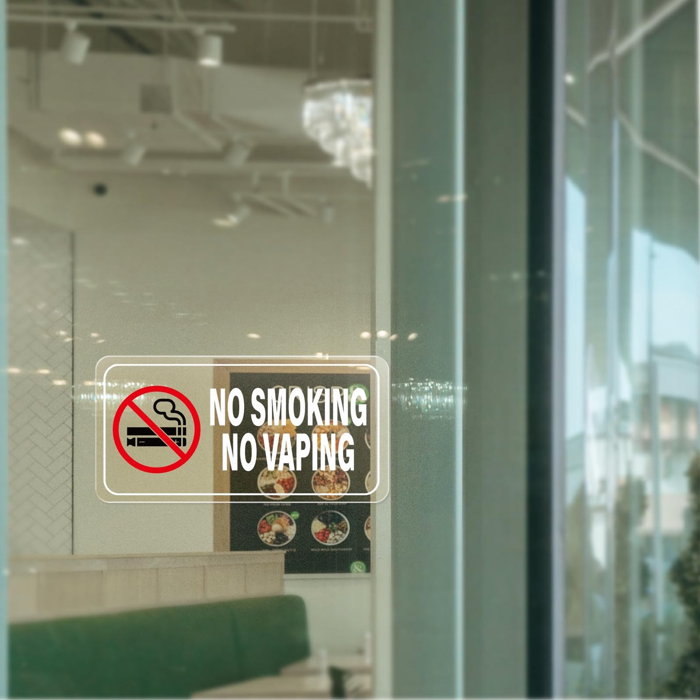 YIKIADA No Smoking No Vaping Schild Vinyl 10 × 5 CM Selbstklebend Rauchen Verboten Aufkleber Rauchverbot Warnzeichen Zigaretten Verbotszeichen für Außen und Innen 10 Stück
