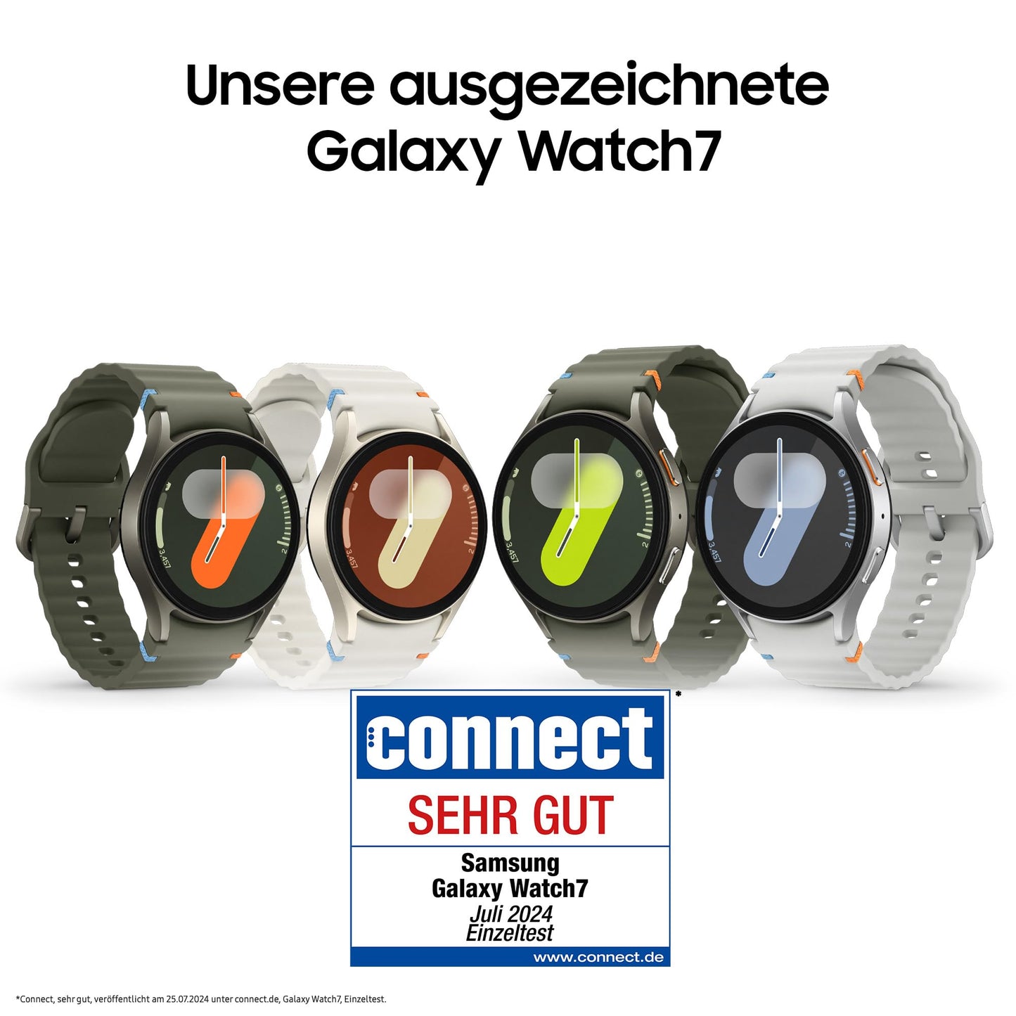 Samsung Galaxy Watch7 Smartwatch, Fitness-Uhr, Fitness Tracker und Aktivitätstracker, 44 mm, Bluetooth, Green, Inkl. 36 Monate Herstellergarantie