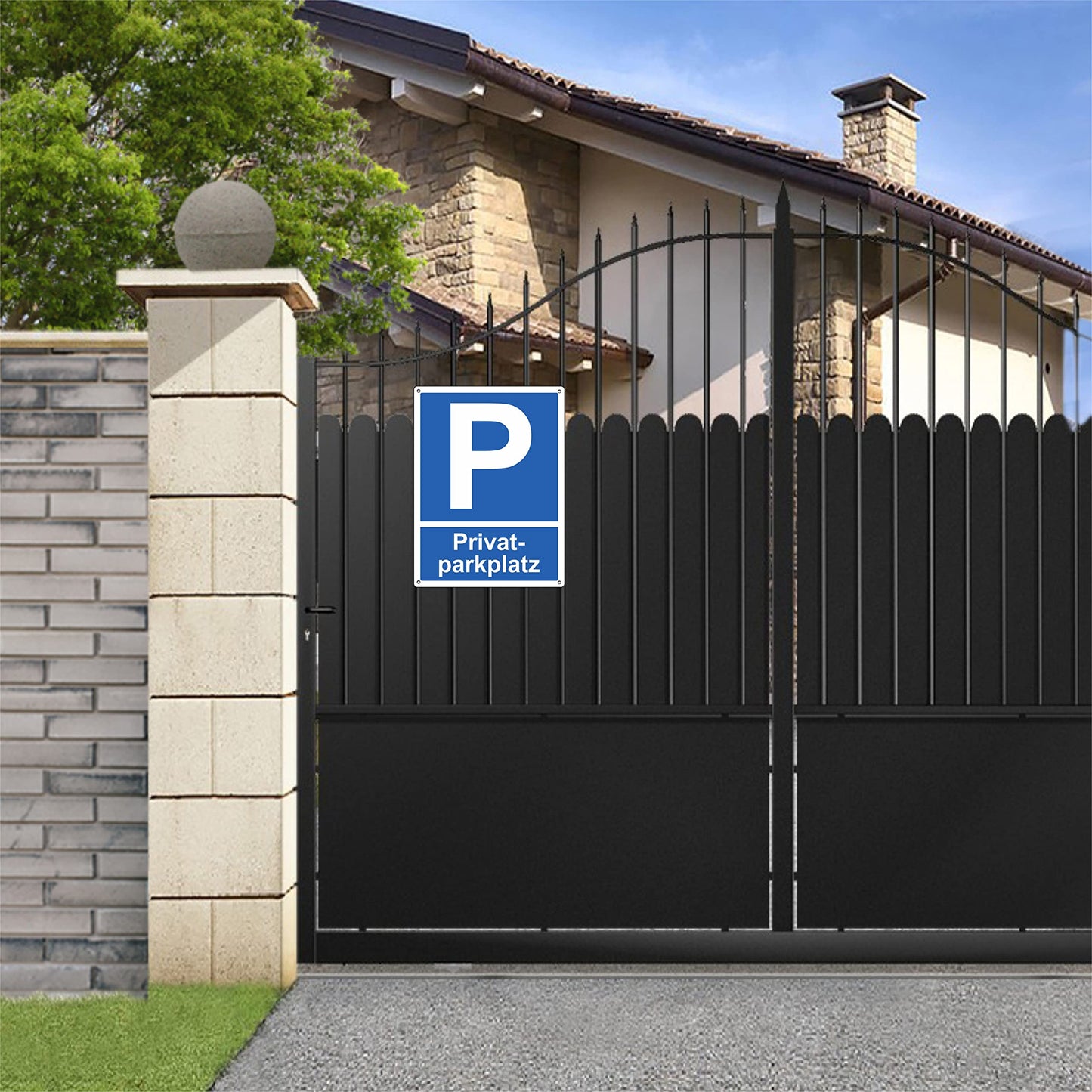 Schild Privat Parkplatz Aluminiumverbundplatte schild 3mm stark (Cm 20x30)