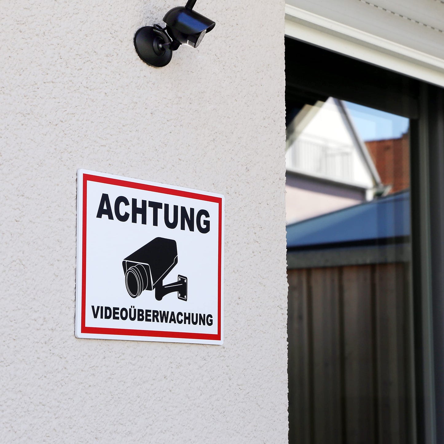 2 Stück Achtung Videoüberwachung Schild 20 x 30 cm aus stabiler PVC Hartschaumplatte 3mm dieser Bereich wird überwacht Schild mit UV-Schutz von STROBO