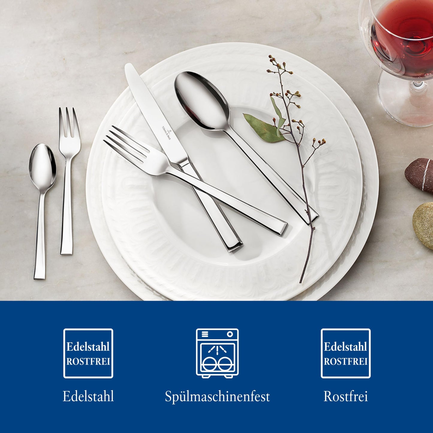 Villeroy & Boch – Victor Tafelbesteck 30 Teilig, Besteckset Für 6 Personen, Spülmaschinenfest, Rostfrei, Messer, Gabel, Löffel, Essbesteck Set, Besteck Aus Edelstahl