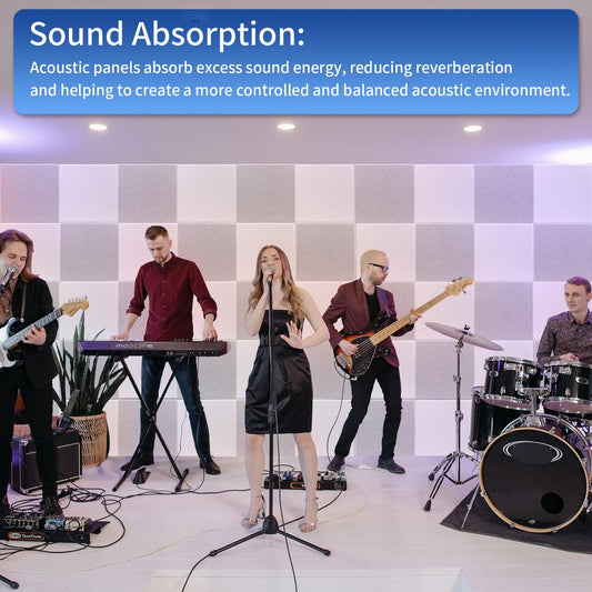12 Stück Akustikplatten Selbstklebend, Schallabsorber Schallschutz mit Hohe Dichte 230kg/m³, 30x30x1cm Schalldämmung Wand tür Decken, Akustikpaneele Holz für Gaming Deko, Büros, Studios