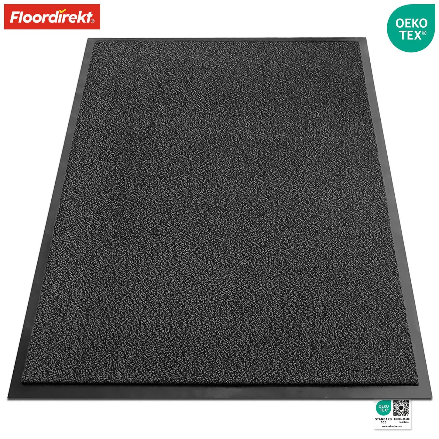 etm® Schmutzfangmatte - Note 1,6: Sieger Preis-Leistung - Fußmatte in vielen Größen - Türmatte Fußabstreifer für Haustür innen und außen (Anthrazit-Schwarz, 60x90 cm)