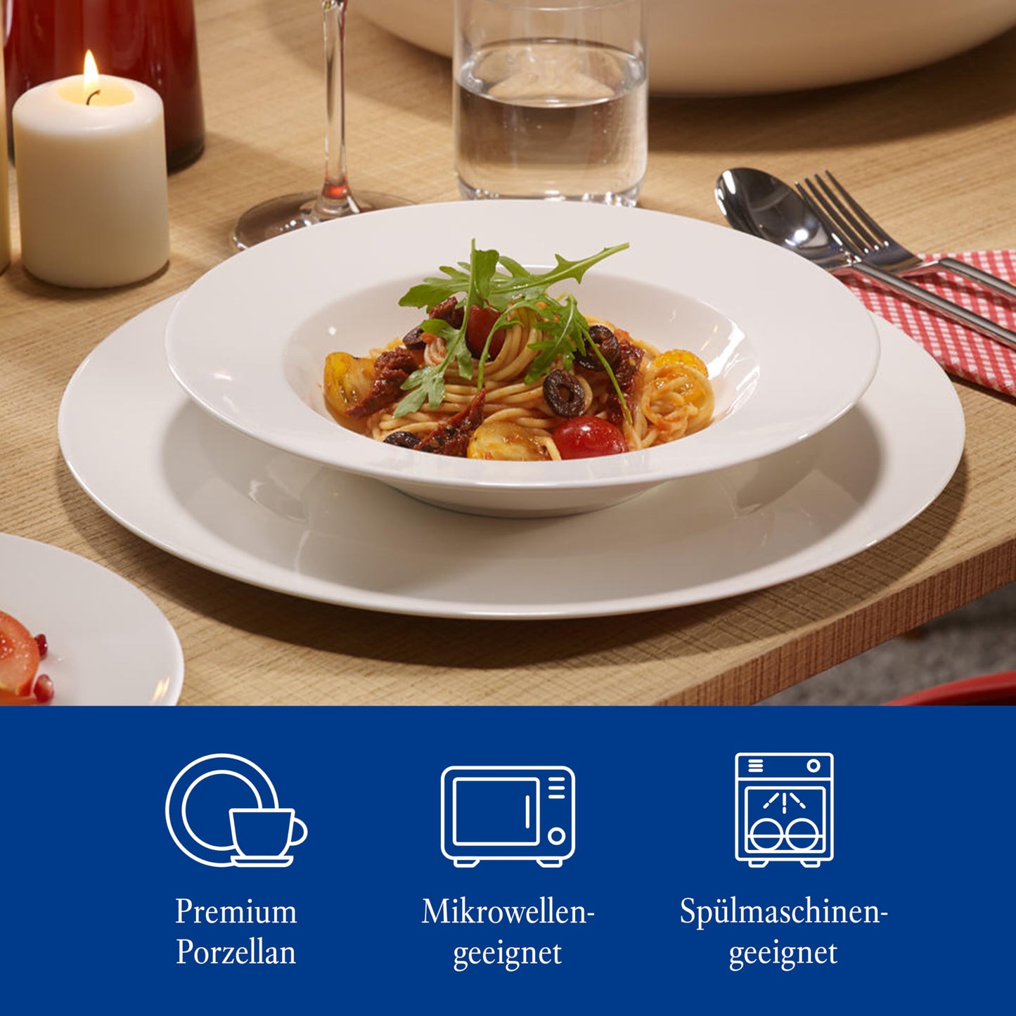 Villeroy & Boch – For Me Dinner Set 8 Teilig Weiß, Spülmaschinenfest, Mikrowellensicher, Mit Speisetellern Und Suppentellern, Geschirr, Geschirrset, Teller Set, Service, Premium Porzellan