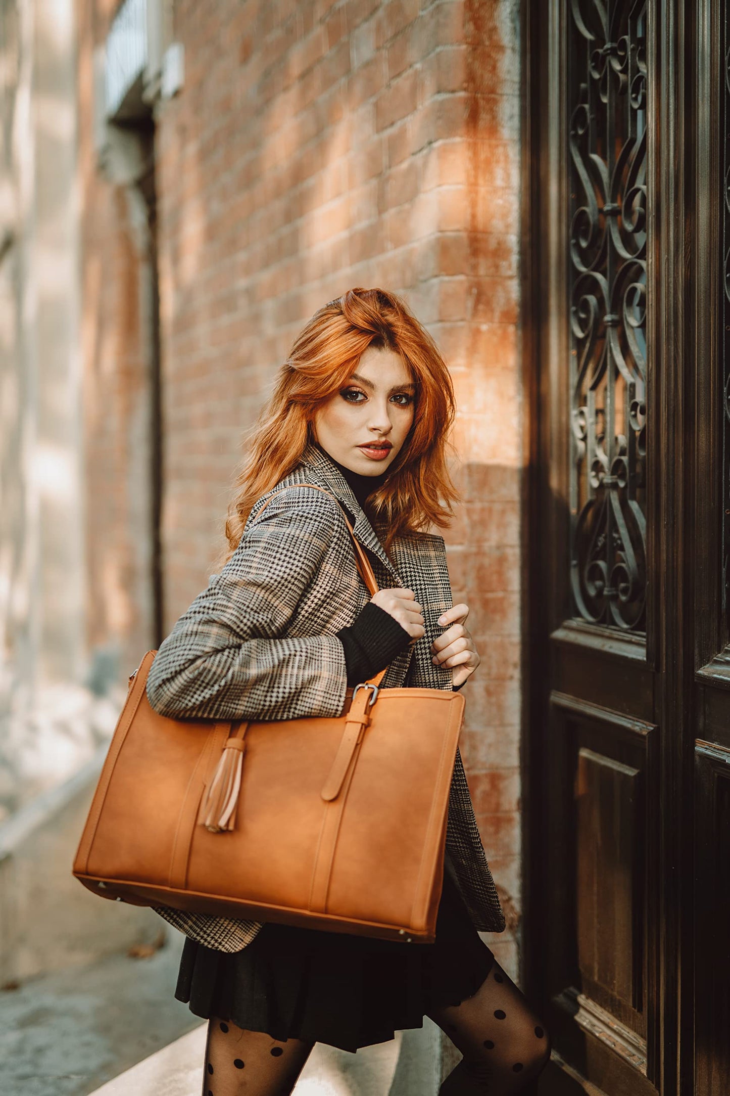 ECOSUSI Laptoptasche 15,6 Zoll Aktentasche Damen handtasche damen Groß Handtasche Business Arbeitstasche Bürotasche Damen Notebooktasche Shopper damen groß