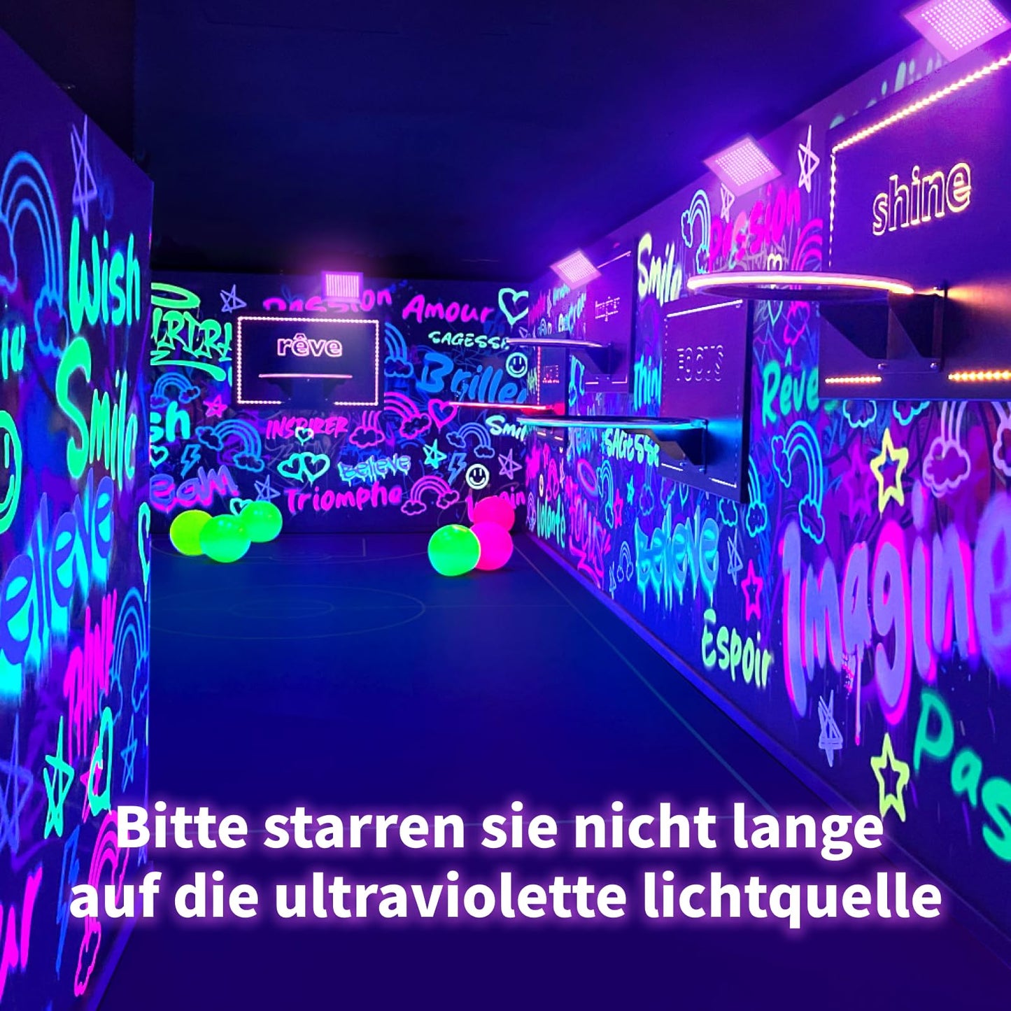 GGTU 100W Schwarzlicht, UV Schwarzlichtlampe und schwarzlicht strahler, IP66 Wasserdicht, Für Halloween Dekorationen, Weihnachten,Schwarzlicht led, Körperbemalung, Neon Parteien (1 stücke)