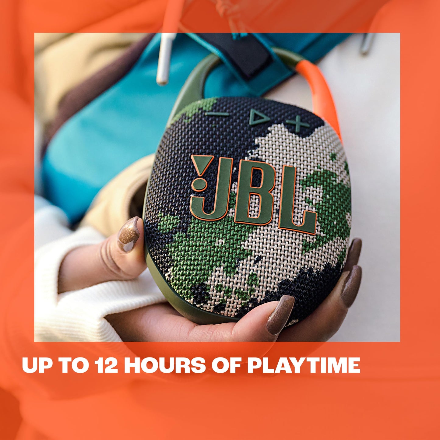 JBL Clip 5 in Camouflage – Tragbare Bluetooth-Lautsprecher-Box mit JBL Pro Sound, tiefem Bass und Playtime-Boost-Funktion – Wasserfest und staubfest – 12 h Laufzeit